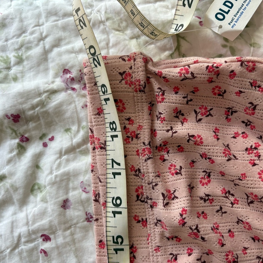 Soft babydoll frilly pajama pant elastic waist extra large Pink Floral croquette - Picture 6 of 7